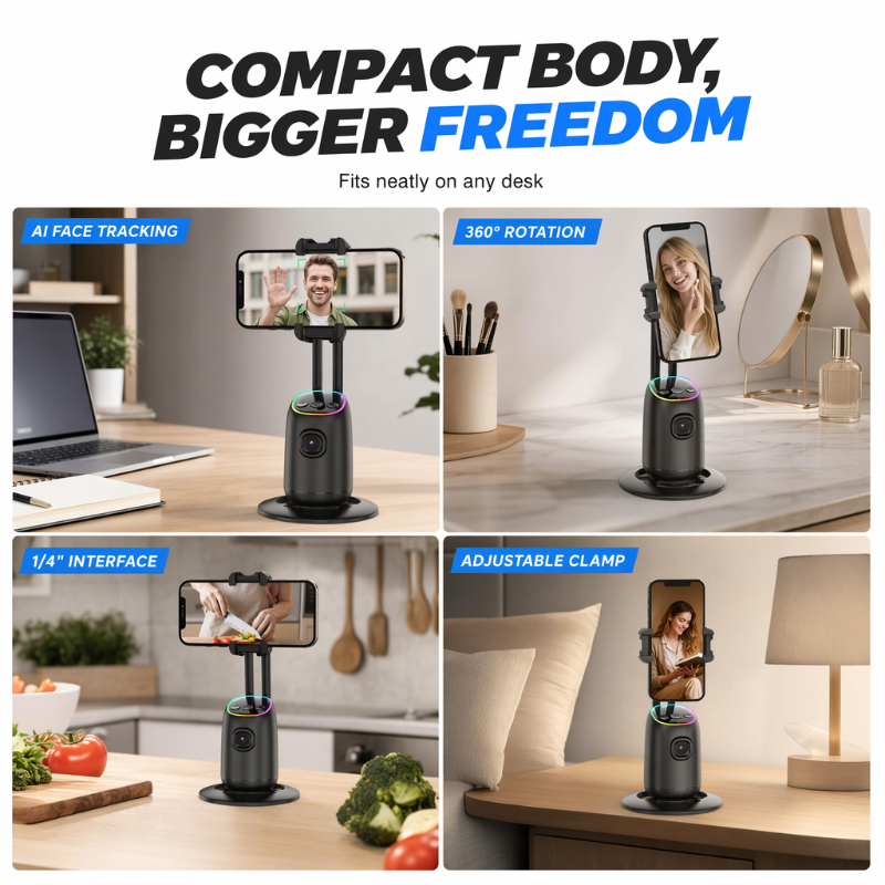 📱⏰ 50% RABATT FÜR BEGRENZTE ZEIT! KI-Gesichtserkennungsstabilisator für Smartphones – Automatische Winkelanpassung, stabil & perfekt für Selfies, Videos & Calls ✨