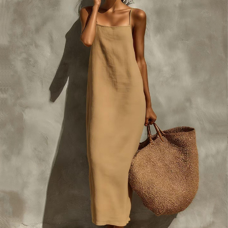 👗 50% RABATT! 🎁 Damen lässiges einfarbiges Trägerkleid – Leicht, luftig & vielseitig – Perfekt für warme Tage, Strand oder einen entspannten Look – bequem & stilvoll 🌸☀️✨