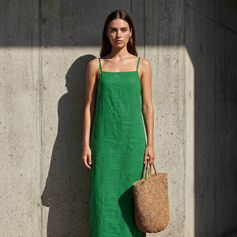 👗 50% RABATT! 🎁 Damen lässiges einfarbiges Trägerkleid – Leicht, luftig & vielseitig – Perfekt für warme Tage, Strand oder einen entspannten Look – bequem & stilvoll 🌸☀️✨