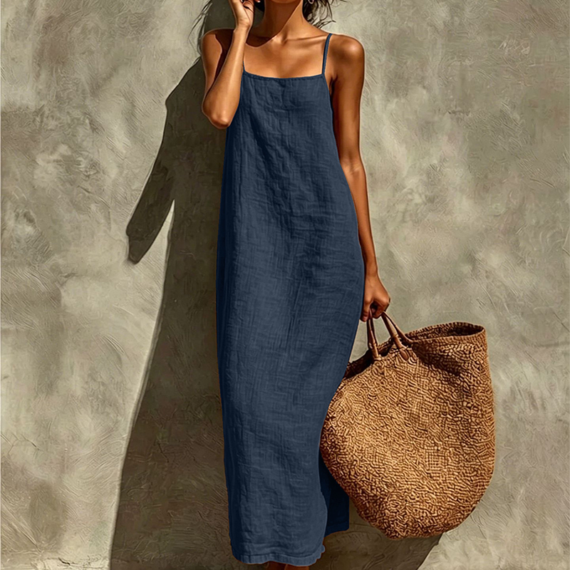 👗 50% RABATT! 🎁 Damen lässiges einfarbiges Trägerkleid – Leicht, luftig & vielseitig – Perfekt für warme Tage, Strand oder einen entspannten Look – bequem & stilvoll 🌸☀️✨