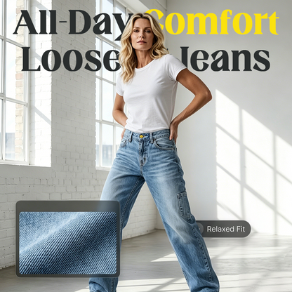 👖🔥 50% RABATT! Lockere Straight Leg Damen Jeans – Bequeme Passform, zeitloser Stil & perfekt für jeden Tag ✨