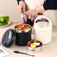 🥣🔥 50% RABATT! Vakuum-Thermobehälter mit Faltlöffel – Warme Mahlzeiten überall genießen! – Perfekt für Büro, Reisen & Camping ✨