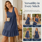 👗🌸 50% RABATT! Ärmelloses Top mit asymmetrischem Ausschnitt & Rüschen – Elegant, verspielt, perfekt für warme Tage & besondere Anlässe 💙✨