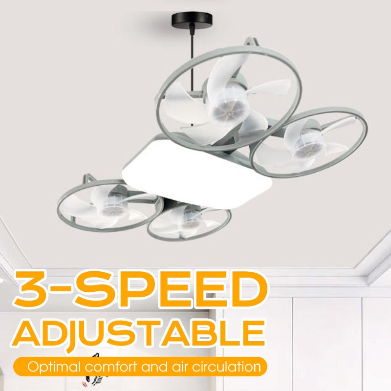 💡🌀 50% RABATT! 3-stufiger E27 Deckenventilator mit Fernbedienung – Kühlt & beleuchtet, leise & energieeffizient – Perfekt für Schlaf- & Wohnzimmer ✨