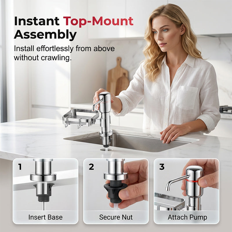 🌟🔥HOT SALE !! ⏰Quick Install Kitchen Soap Dispenser