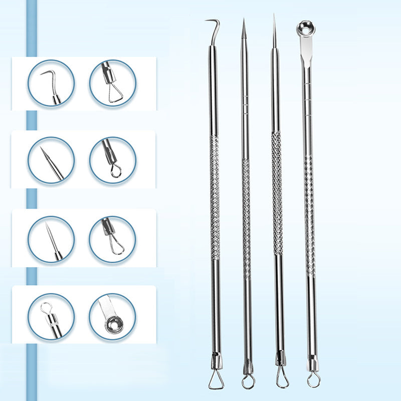 ✨🔧 50% RABATT! Edelstahl-Set zum Entfernen von Mitessern – Profi-Hautpflege-Werkzeugset, rostfrei & steril – Für saubere, gründliche Reinigung ✨