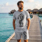 Men's Meaningful Printed Outfit Set