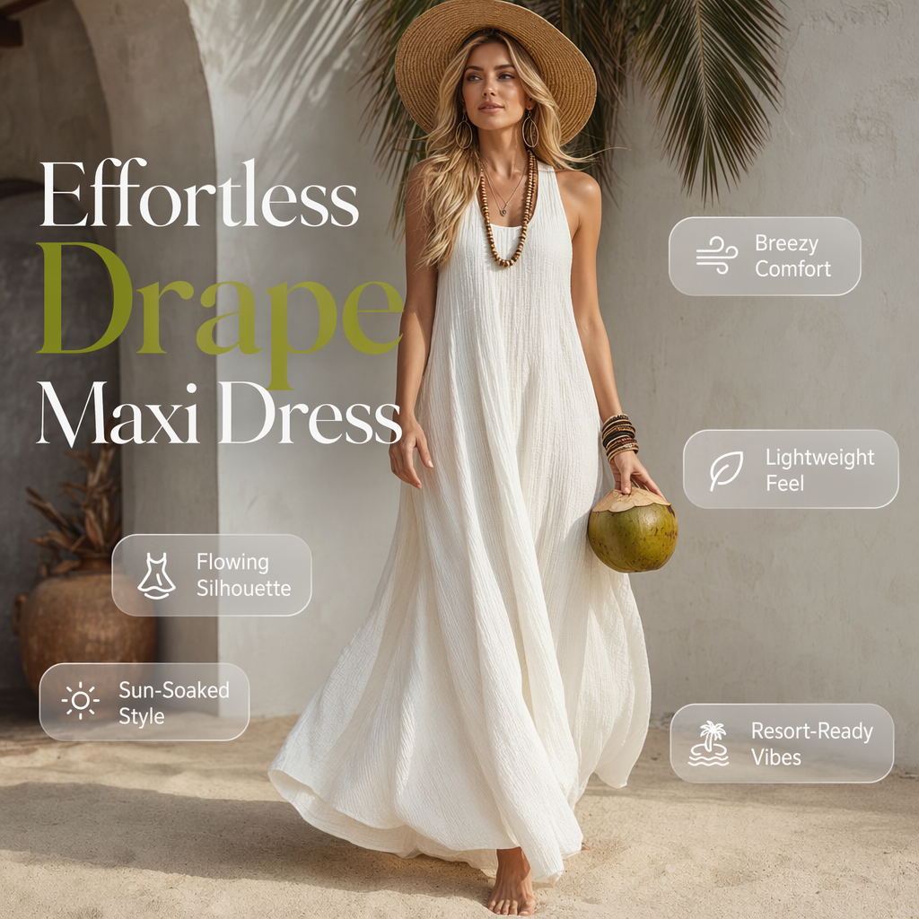 👗✨ 50% RABATT! Damen Schulterfreies Drapiertes Maxikleid – Elegant, feminin & perfekt für Sommer, Hochzeit & besondere Anlässe 🌸