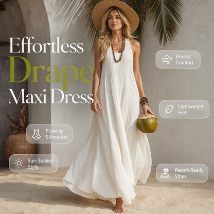 👗✨ 50% RABATT! Damen Schulterfreies Drapiertes Maxikleid – Elegant, feminin & perfekt für Sommer, Hochzeit & besondere Anlässe 🌸
