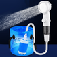 🚿🔥 HEUTE – 50%! Kabellose Campingdusche mit Pumpe – Tragbar, wiederaufladbar & perfekt für Outdoor, Reisen & Strand – Erfrischende Dusche überall 🌊✨