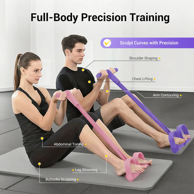 💖 50 % RABATT FÜR BEGRENZTE ZEIT! 🦵 Fuß-Trainingsgerät für Sit-Ups – Mehrfachzugrohre, komfortable Griffe & Fußschlaufen, Heimtraining für Beine, Bauch & Po