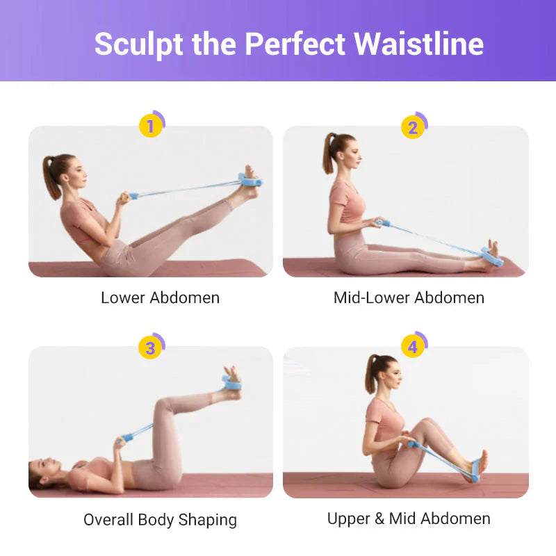 💖 50 % RABATT FÜR BEGRENZTE ZEIT! 🦵 Fuß-Trainingsgerät für Sit-Ups – Mehrfachzugrohre, komfortable Griffe & Fußschlaufen, Heimtraining für Beine, Bauch & Po
