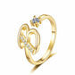 💍⏰ 50% RABATT – NUR FÜR KURZE ZEIT! Damen Ring mit Buchstaben – Funkelnde Zirkonia-Verzierung, verstellbare Größe & elegantes Design ✨