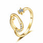 💍⏰ 50% RABATT – NUR FÜR KURZE ZEIT! Damen Ring mit Buchstaben – Funkelnde Zirkonia-Verzierung, verstellbare Größe & elegantes Design ✨
