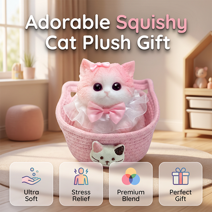 🐱 Squishy-Katze – Weiches Anti-Stress-Spielzeug mit langsamem Rückstelleffekt