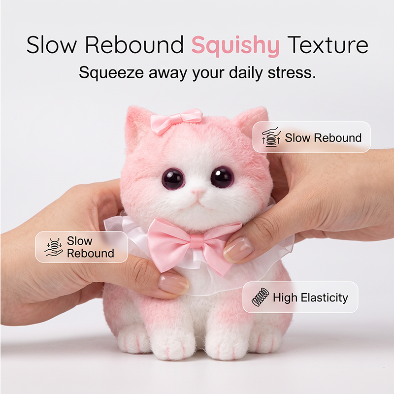 🐱 Squishy-Katze – Weiches Anti-Stress-Spielzeug mit langsamem Rückstelleffekt
