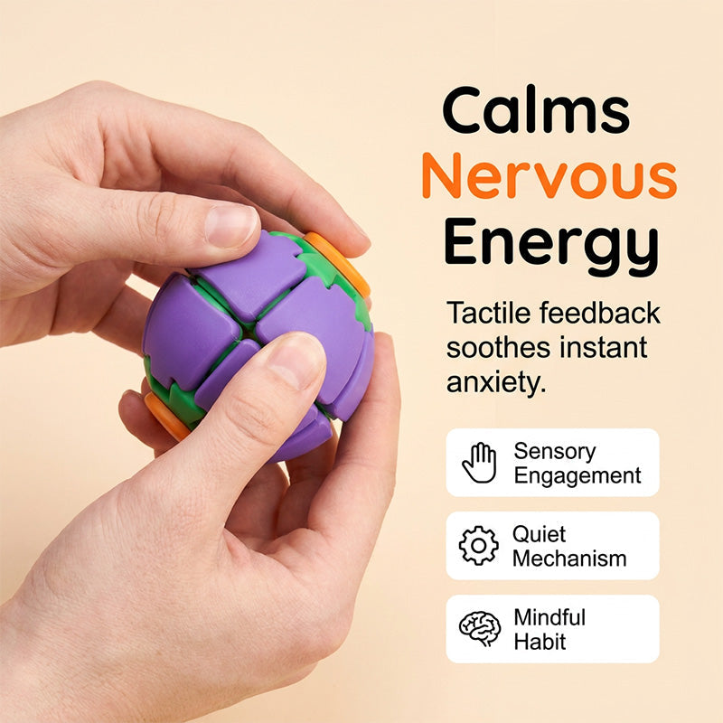 🌀✨ 50% RABATT! Stressabbau 3D Fidget Ball – 3D-Dreh- & Klick-Mechanik, flexibel & beruhigend – Perfekt für Büro, Schule & Alltag 🧠