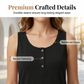 Women's Plus Size Henley Tank Top