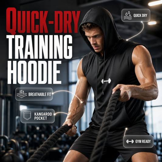 🏋️ Herren Ärmelloses Sportkapuzenshirt | Atmungsaktiv, Muskelschnitt & Ideal für Gym, Laufen & Outdoor-Training