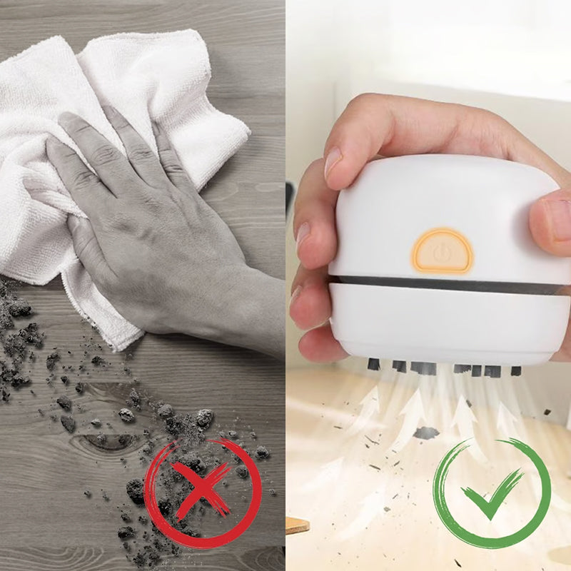 🌀🔥 50% RABATT! Tragbarer Mini-Tischstaubsauger – USB-C aufladbar, kabellos & leise – Perfekt für Schreibtisch, Tastatur, Auto & Krümel im Handumdrehen ✨