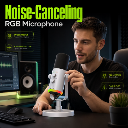 🎙️✨ 50% RABATT! USB XLR Aufnahmemikrofon mit Echokontrolle & Rauschunterdrückung – Studioqualität für Streaming, Podcast, Gaming & Recording 🎧