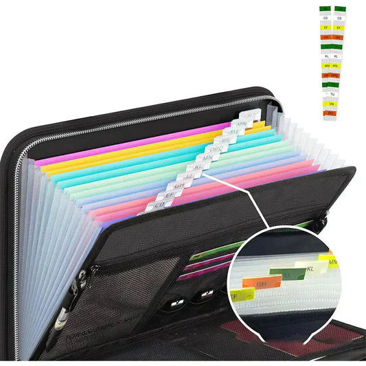📁 50% DI SCONTO! 🔥 Cartella Portadocumenti a Fisarmonica Ignifuga con Maniglia – Protezione dal Fuoco, 12+ Scomparti & Portatile 🧾