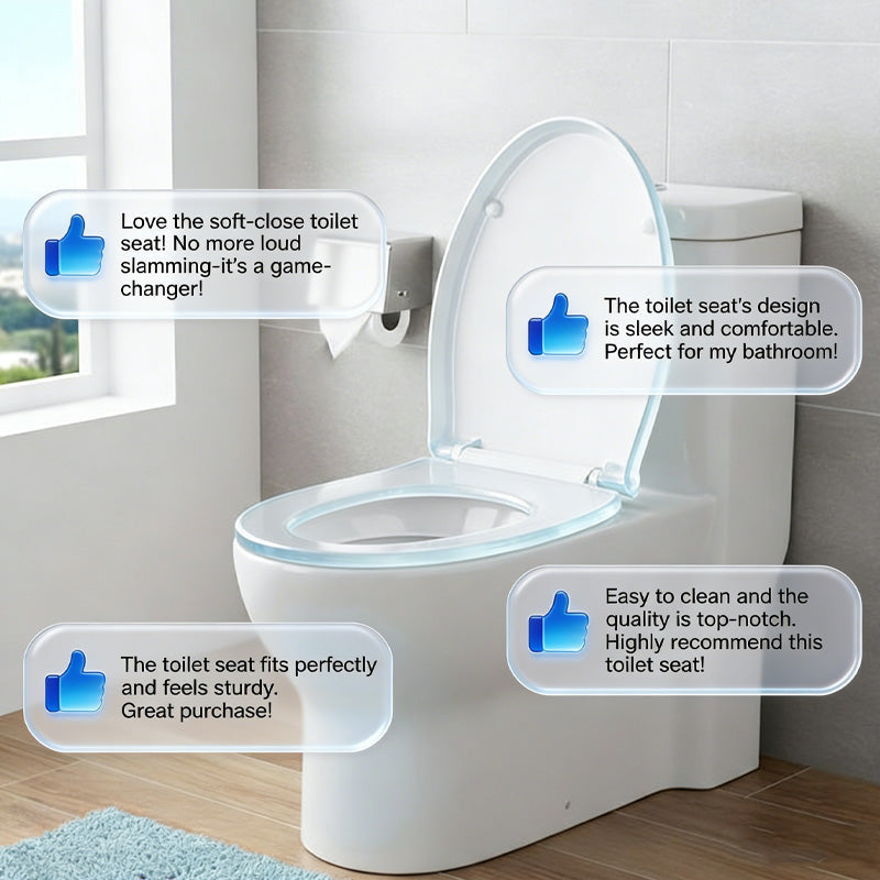 🚽✨ 50% RABATT! Robuster WC-Sitz mit Soft-Close-Funktion – Stoßfest, kratzresistent & leise schließend – Perfekt für Bad & Gäste-WC 🛁