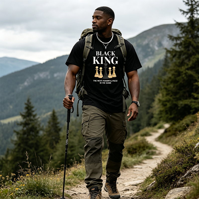 👕 50% RABATT! ♟️ Übergroßes Herren-T-Shirt mit Schachbrett- & Slogan-Print – Lässig, bequem & stylisch – Perfekt für den Alltag 🛍️