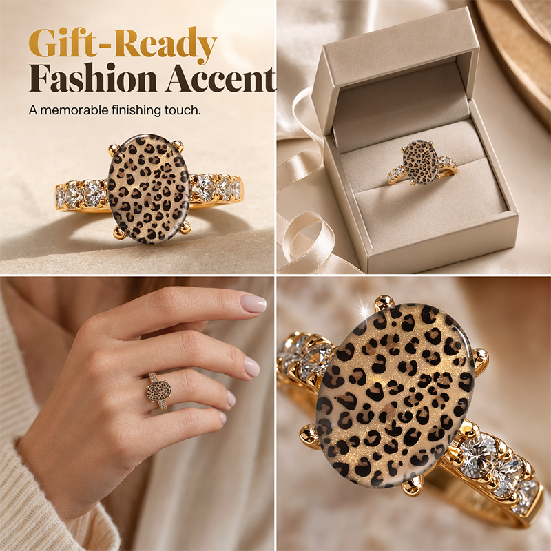 🐆 50% RABATT! 💍 Vintage Leopardenmuster Ovaler Ring – Einzigartiges Design, elegant & robust – Perfekt für jeden Tag & besondere Anlässe ✨