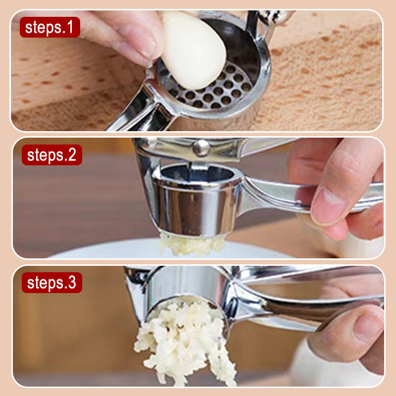 🧄 50% RABATT! 🔪 Manueller Knoblauch- & Ingwerzerkleinerer aus Edelstahl – Schnell, mühelos & einfach zu reinigen – Ideal für die tägliche Küchenarbeit 🍳