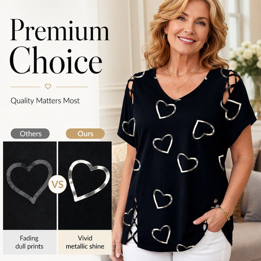 👕📢 50% RABATT! Damen Lässiges V-Ausschnitt Kurzarm T-Shirt – Bequem, luftig & vielseitig – Perfekt für Alltag, Freizeit & warme Tage ✨