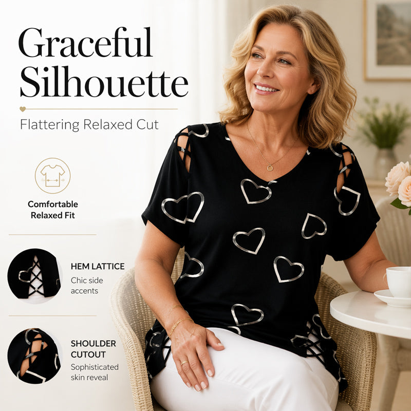 👕📢 50% RABATT! Damen Lässiges V-Ausschnitt Kurzarm T-Shirt – Bequem, luftig & vielseitig – Perfekt für Alltag, Freizeit & warme Tage ✨