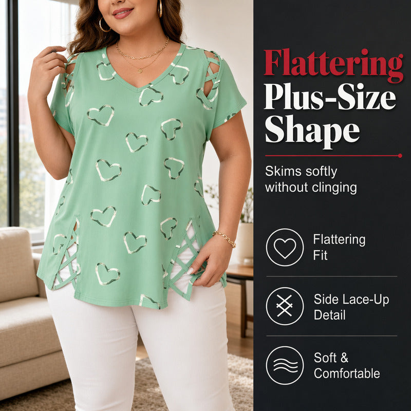 👕📢 50% RABATT! Damen Lässiges V-Ausschnitt Kurzarm T-Shirt – Bequem, luftig & vielseitig – Perfekt für Alltag, Freizeit & warme Tage ✨
