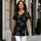 👕📢 50% RABATT! Damen Lässiges V-Ausschnitt Kurzarm T-Shirt – Bequem, luftig & vielseitig – Perfekt für Alltag, Freizeit & warme Tage ✨