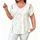 👕📢 50% RABATT! Damen Lässiges V-Ausschnitt Kurzarm T-Shirt – Bequem, luftig & vielseitig – Perfekt für Alltag, Freizeit & warme Tage ✨