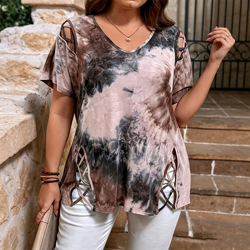👕📢 50% RABATT! Damen Lässiges V-Ausschnitt Kurzarm T-Shirt – Bequem, luftig & vielseitig – Perfekt für Alltag, Freizeit & warme Tage ✨