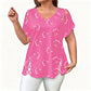 👕📢 50% RABATT! Damen Lässiges V-Ausschnitt Kurzarm T-Shirt – Bequem, luftig & vielseitig – Perfekt für Alltag, Freizeit & warme Tage ✨