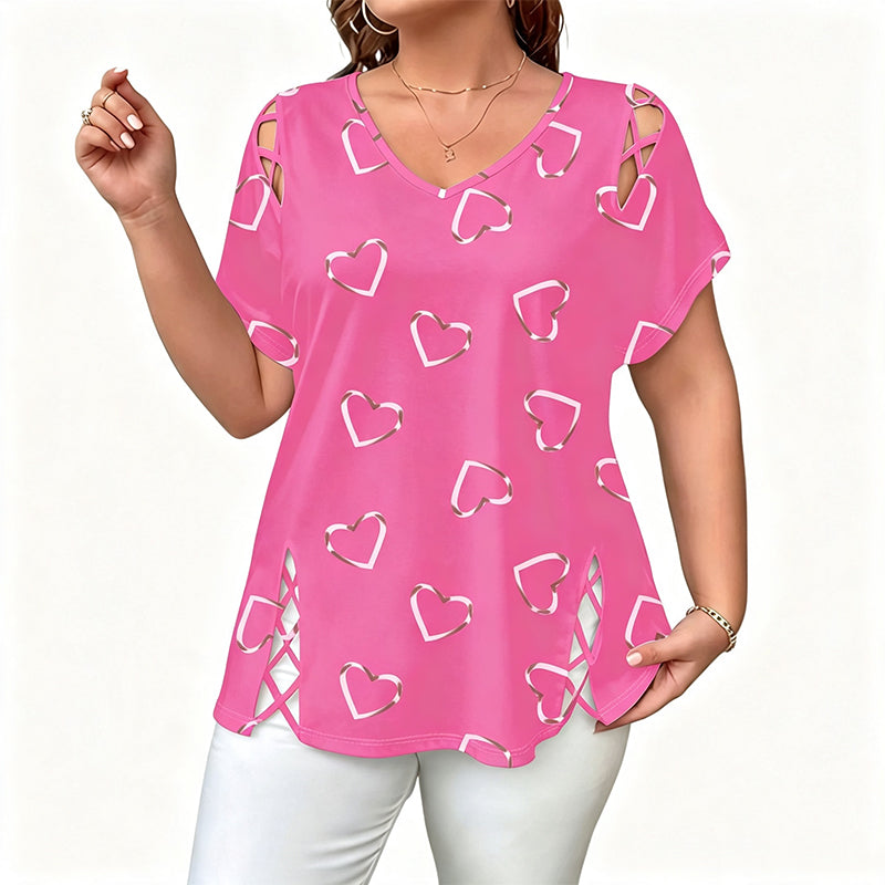 👕📢 50% RABATT! Damen Lässiges V-Ausschnitt Kurzarm T-Shirt – Bequem, luftig & vielseitig – Perfekt für Alltag, Freizeit & warme Tage ✨