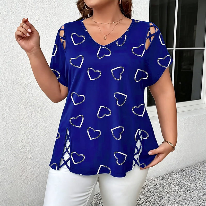 👕📢 50% RABATT! Damen Lässiges V-Ausschnitt Kurzarm T-Shirt – Bequem, luftig & vielseitig – Perfekt für Alltag, Freizeit & warme Tage ✨