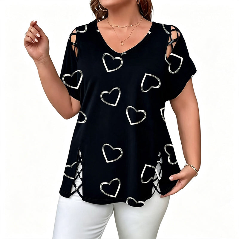 👕📢 50% RABATT! Damen Lässiges V-Ausschnitt Kurzarm T-Shirt – Bequem, luftig & vielseitig – Perfekt für Alltag, Freizeit & warme Tage ✨