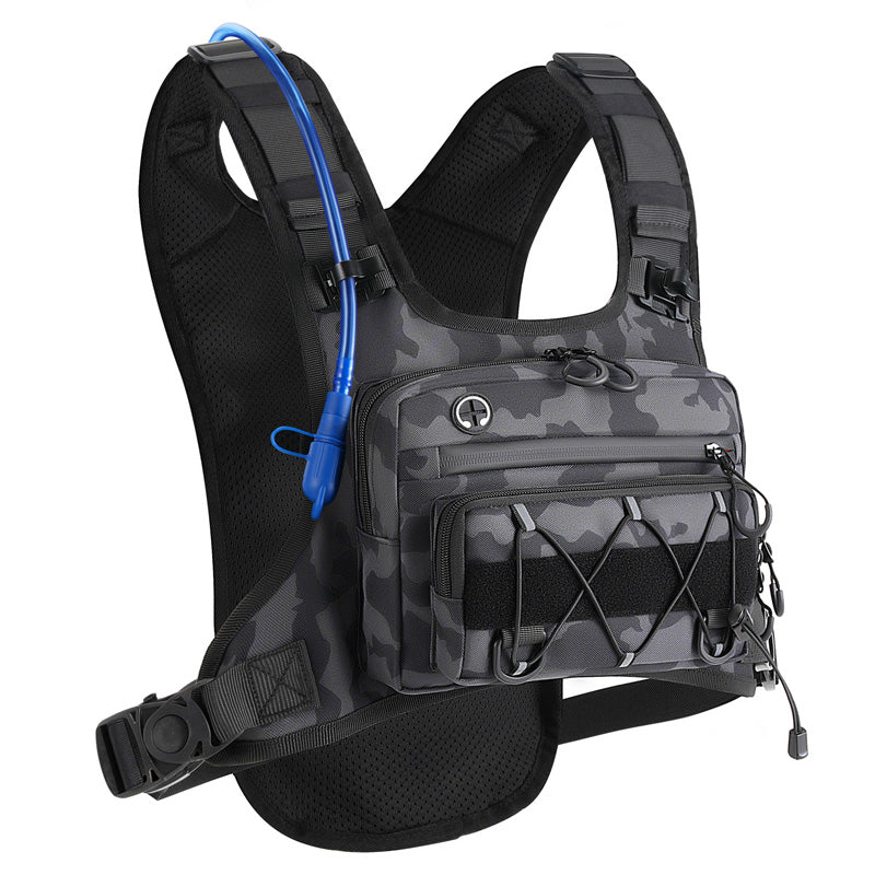 🚴【 Limitiertes Angebot – 50% Rabatt】♂️🥤✨Brusttasche, Trinksystem-kompatible Radweste für Herren