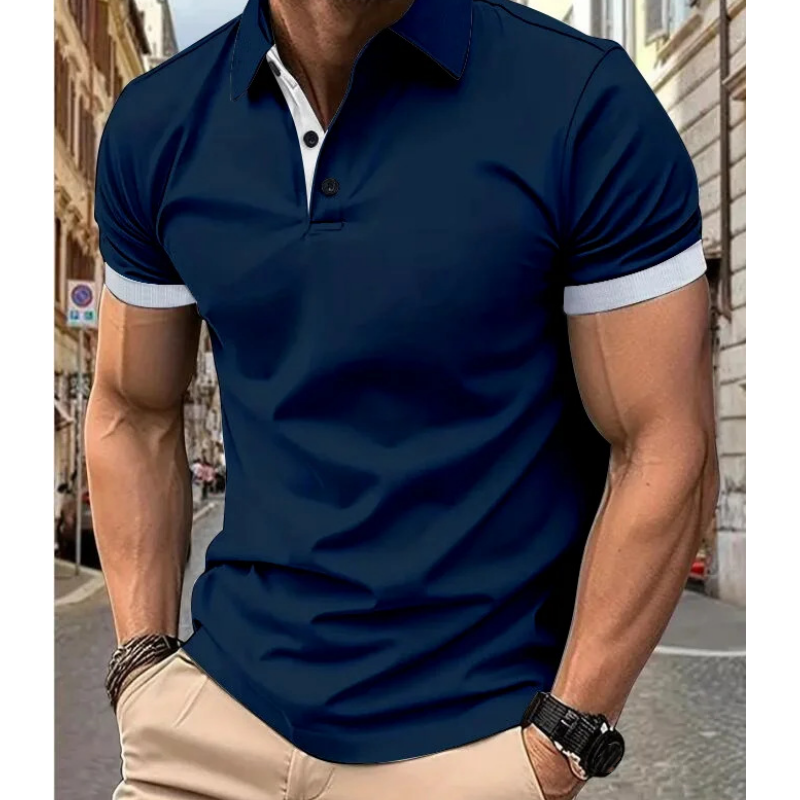 👔✨ 50% RABATT! Kurzarmhemd mit Kragen & Kontrastbesatz für Herren – Elegant, atmungsaktiv & perfekt für Sommer, Büro & Freizeit 🔥