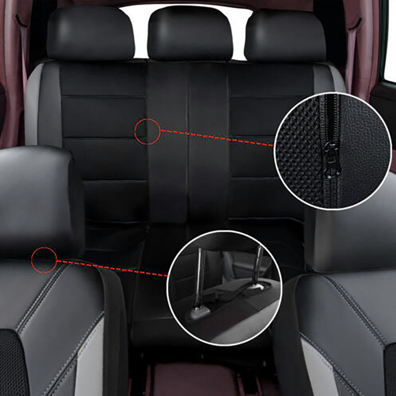 🚗🖤 50% RABATT! Universelles Set aus weichem Leder-Autositzbezügen – Premium-Kunstleder, Diamant-Quilt & Airbag-kompatibel – Schützt Originalsitze & veredelt den Innenraum ✨