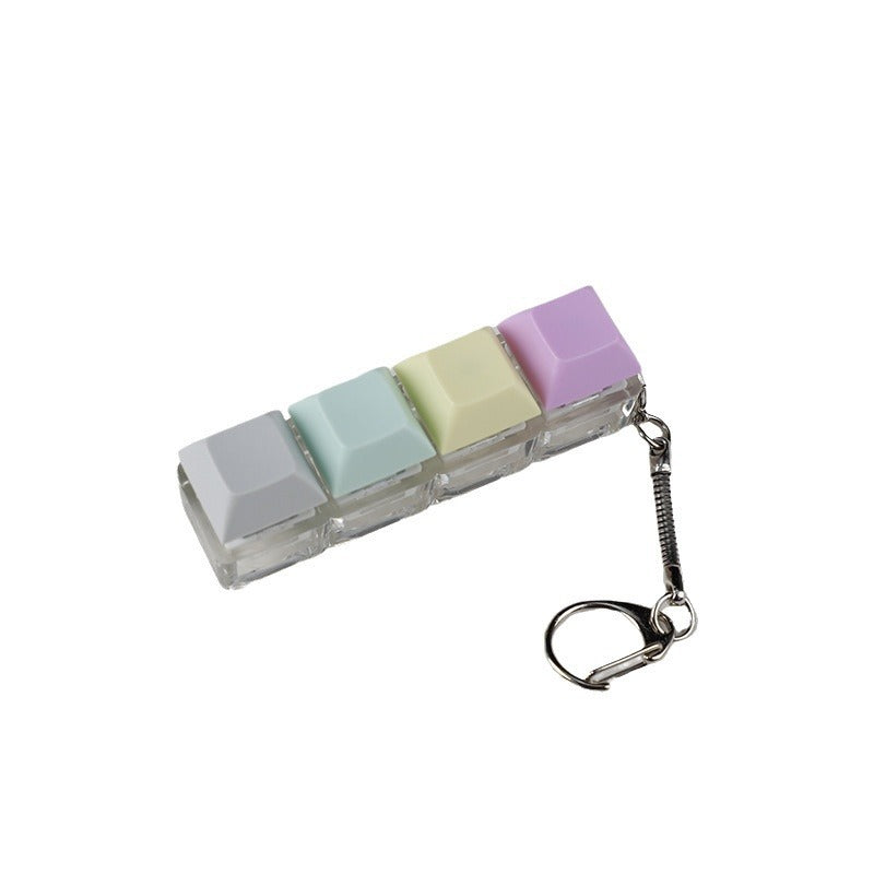 ⌨️🔑 50% RABATT! 4-Tasten Mechanische Tastatur-Fidget-Toy als Keychain – Echtes Klick-Gefühl, Stressabbau & fokusfördernd – Perfekt für Büro, Schule & unterwegs ✨