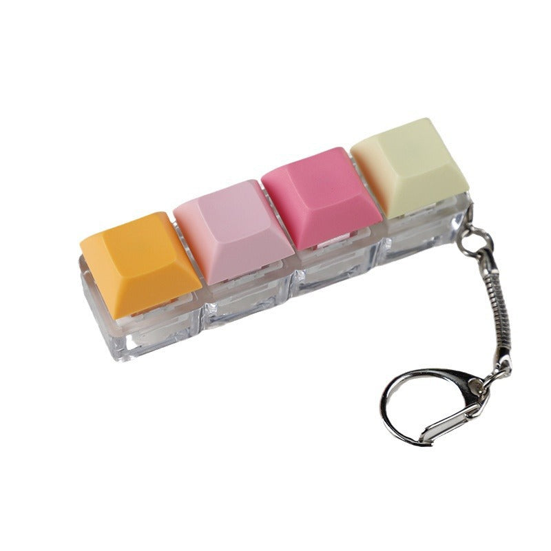⌨️🔑 50% RABATT! 4-Tasten Mechanische Tastatur-Fidget-Toy als Keychain – Echtes Klick-Gefühl, Stressabbau & fokusfördernd – Perfekt für Büro, Schule & unterwegs ✨