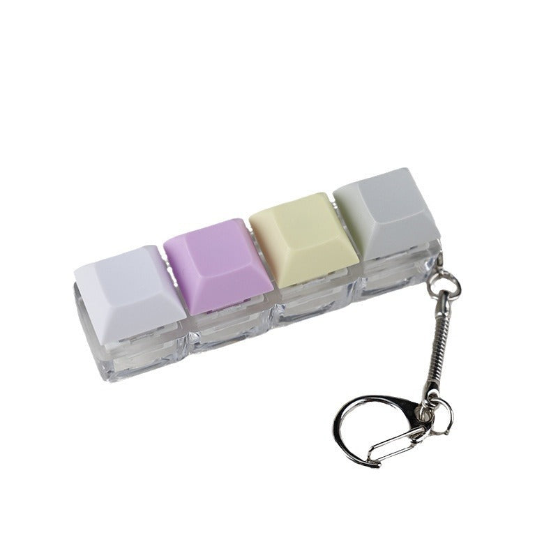 ⌨️🔑 50% RABATT! 4-Tasten Mechanische Tastatur-Fidget-Toy als Keychain – Echtes Klick-Gefühl, Stressabbau & fokusfördernd – Perfekt für Büro, Schule & unterwegs ✨