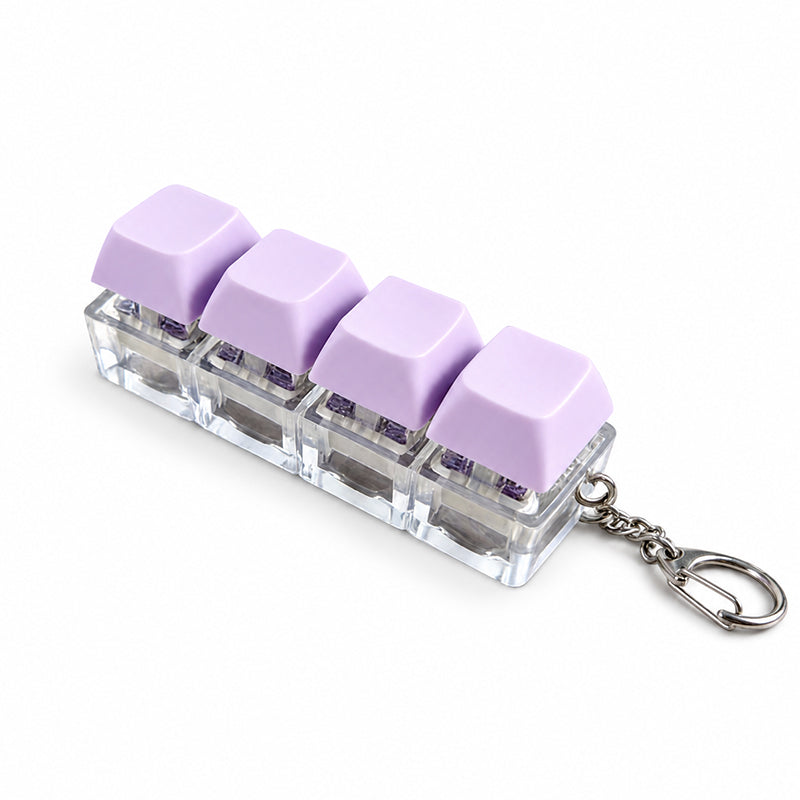⌨️🔑 50% RABATT! 4-Tasten Mechanische Tastatur-Fidget-Toy als Keychain – Echtes Klick-Gefühl, Stressabbau & fokusfördernd – Perfekt für Büro, Schule & unterwegs ✨