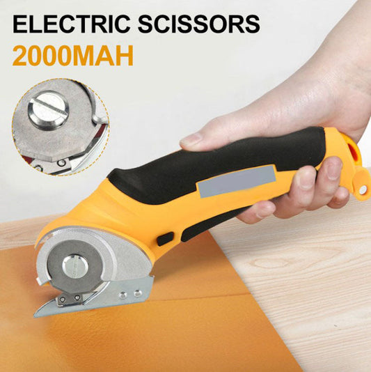 ✂️🔋 50% RABATT! Schnurlose Elektroschere mit Sicherheitsverriegelung – USB-C aufladbar, rotierender Messer & Doppelschalter – Perfekt für Stoff, Pappe, Teppich, Leder & Karton 🛠️✨
