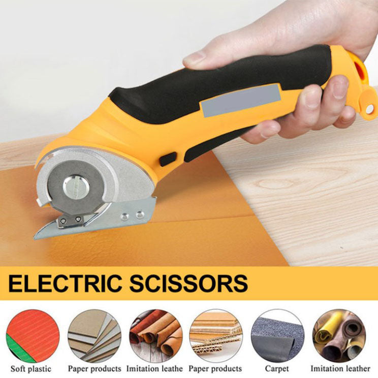 ✂️🔋 50% RABATT! Schnurlose Elektroschere mit Sicherheitsverriegelung – USB-C aufladbar, rotierender Messer & Doppelschalter – Perfekt für Stoff, Pappe, Teppich, Leder & Karton 🛠️✨