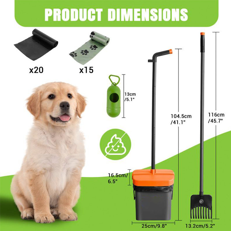 🐕🪏 50% RABATT! Hundekotschaufel-Set mit langem Griff – Praktisch, hygienisch & leicht – Perfekt für Gassi-Runde, Park & Garten ✨